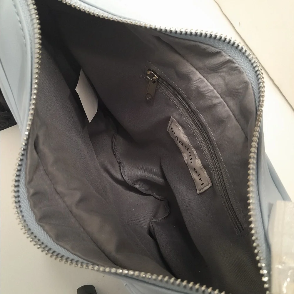 Madden Girl Crescent Light Blue Shoulder Bag - Picture 7 of 14